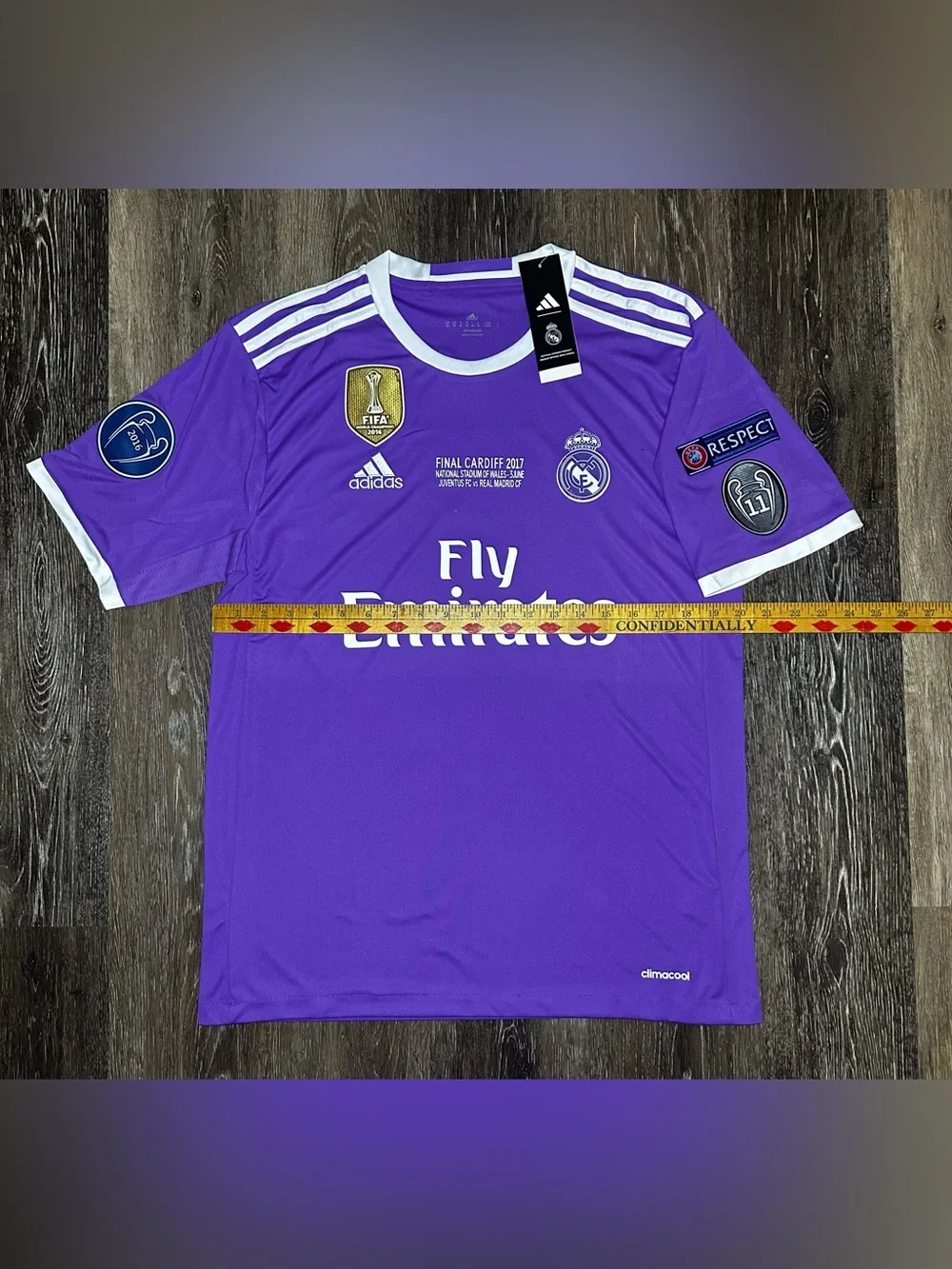REAL MADRID 2017/18 UEFA Champions League Final Ronaldo #7 purple jersey